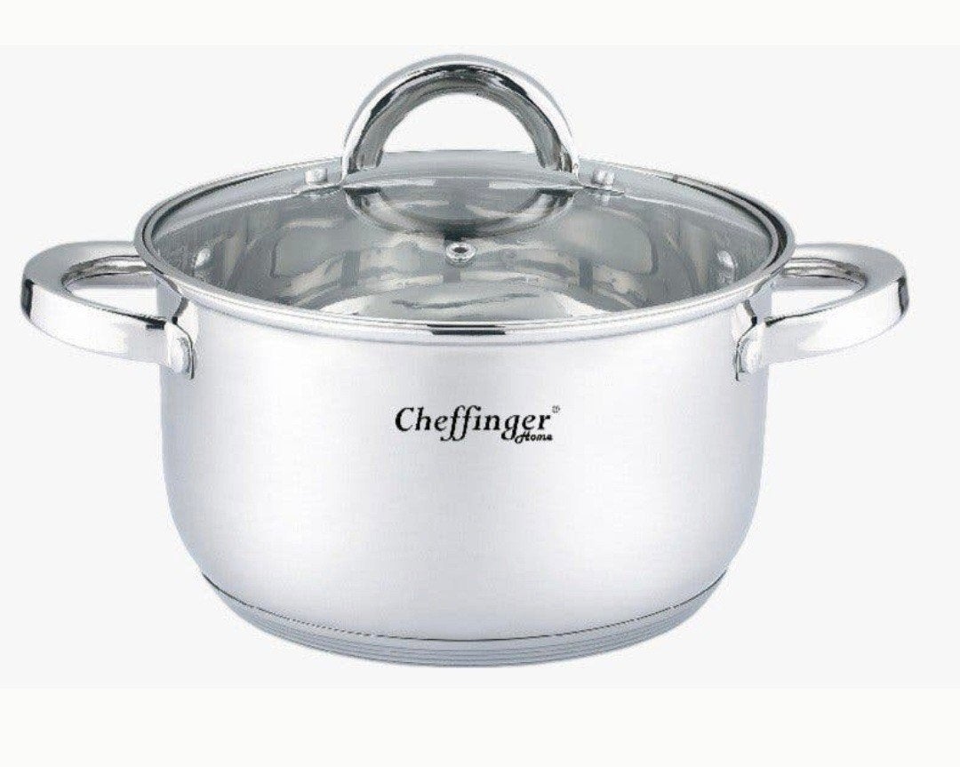 Cheffinger Kookpan met Deksel - 24cm | Vaste prijs, Met deksel, Nieuw, Ophalen of Verzenden, Rvs