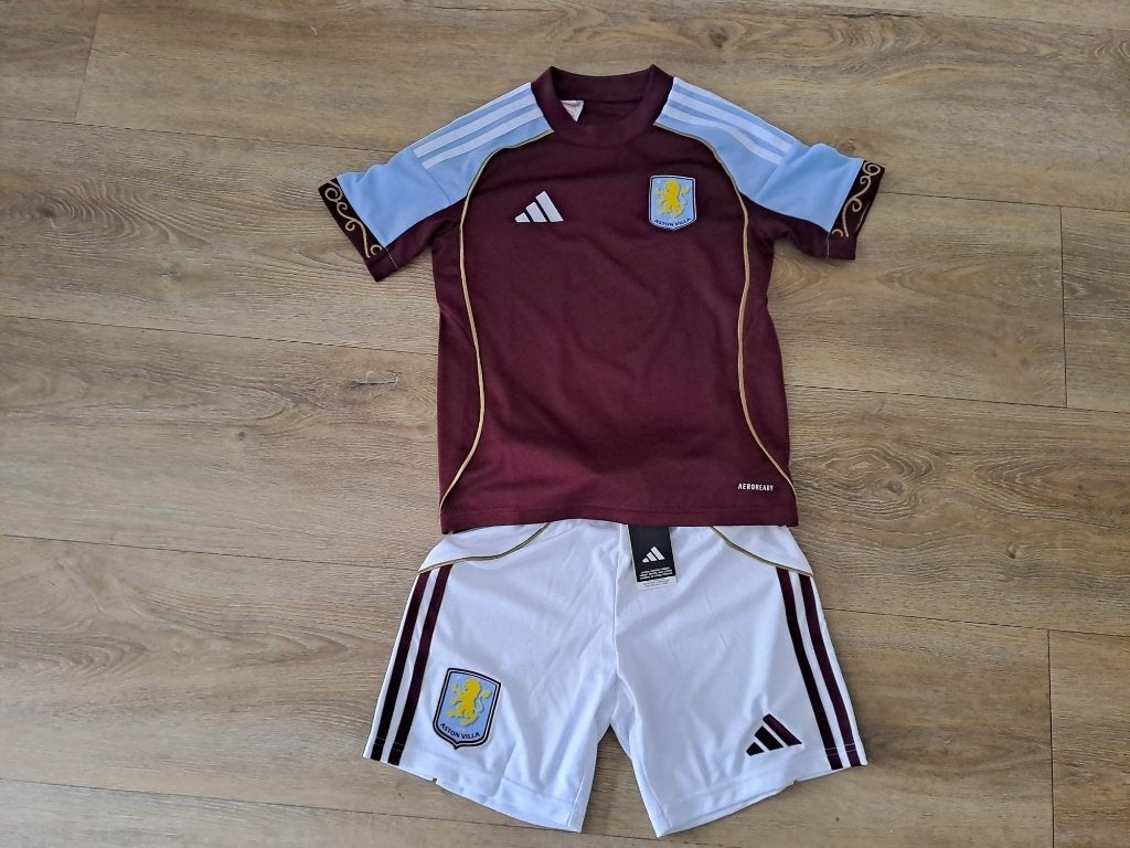 Aston Villa FC 25/26 Thuistenue, Adidas maat 140, Maat XS of kleiner, Ophalen of Verzenden, Nieuw, Set