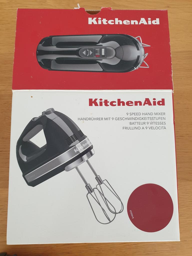 KitchenAid 9-speed handmixer - Zo goed als nieuw, 3 snelheden of meer, Ophalen of Verzenden, Zo goed als nieuw, Vaatwasserbestendig