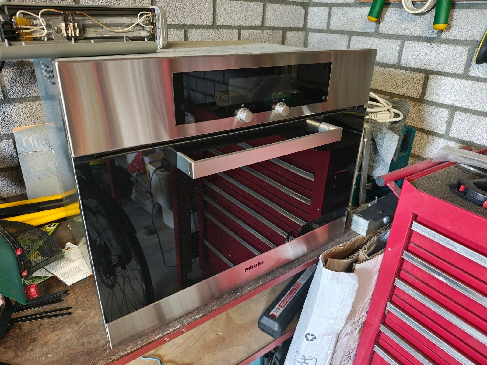 Stoomoven miele met defect waterreservoir, Witgoed en Apparatuur, Ophalen, Inbouw