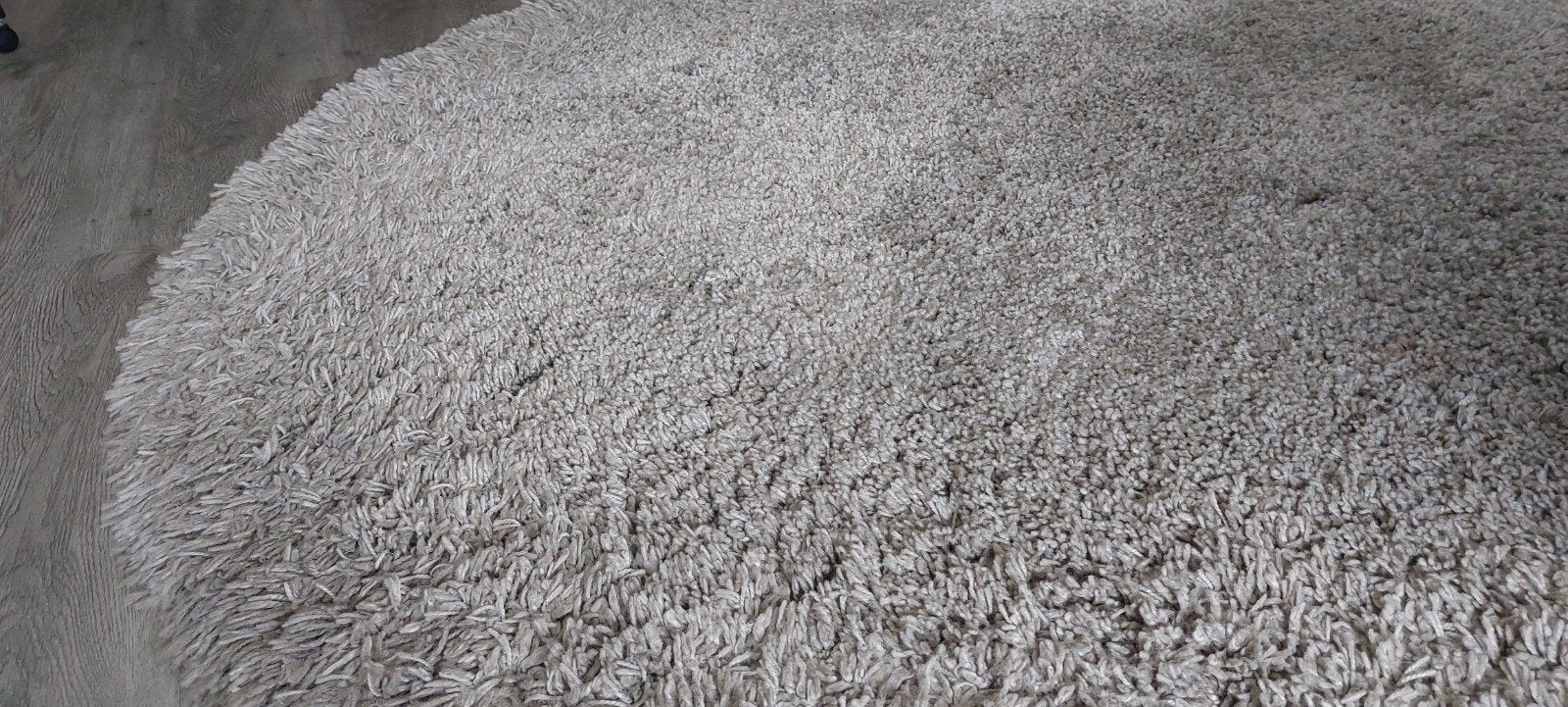 Hoogpolig vloerkleed, Ophalen of Verzenden, 75 m² of meer, Grijs, Vinyl