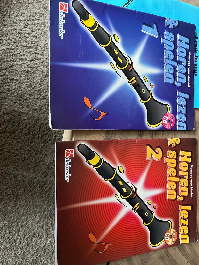 Horen, lezen & spelen klarinet methode deel 1 en 2, Ophalen of Verzenden, Alpha, Zo goed als nieuw, Overige niveaus