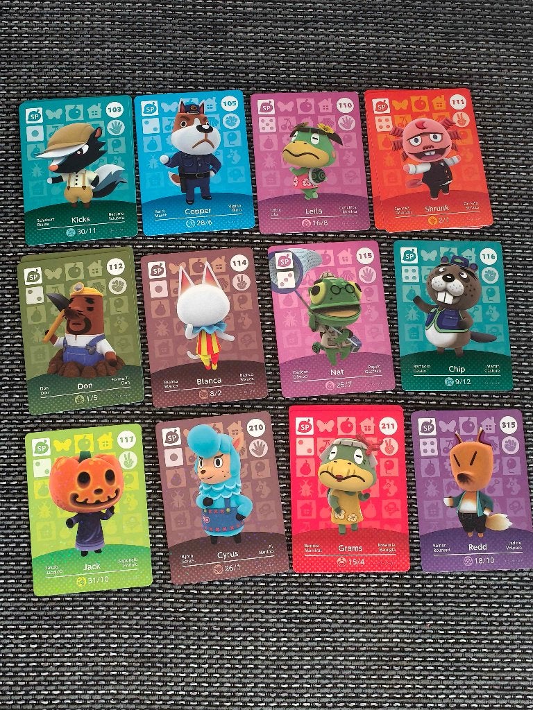 Animal Crossing Series 2, 3 & 4 Amiibo cards (€2.- per stuk), Avontuur en Actie, Verzenden, 1 speler, Zo goed als nieuw