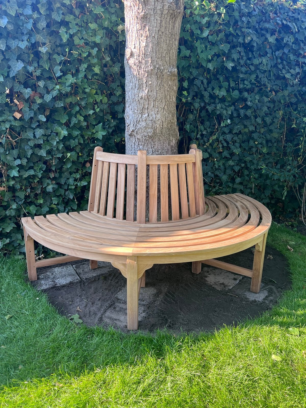 Nieuwe Teak Boombank 180cm - Helft AVH Outdoor, Ophalen, Nieuw