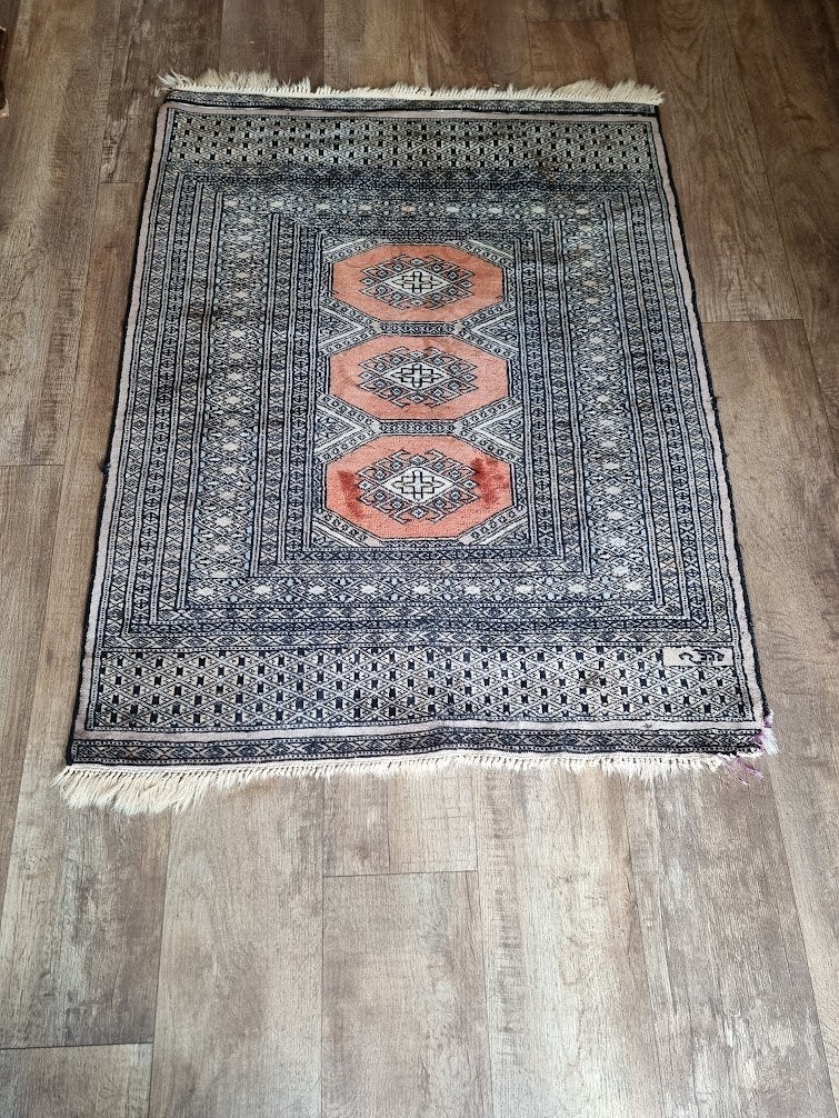 Vintage Handgeknoopt Tapijt - Perzisch, Antiek en Kunst, Antiek | Kleden en Textiel, Ophalen