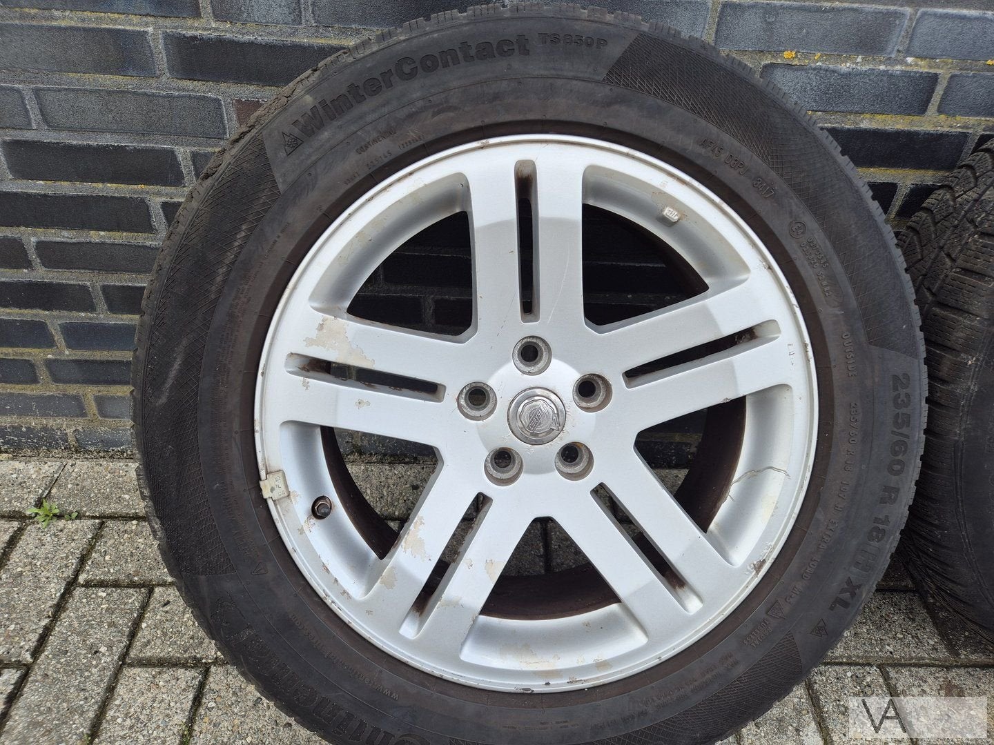 Chrysler 300c 2004 - 2010 set velgen met banden 18 inch 6mm, Gebruikt, -, -, Banden en Velgen