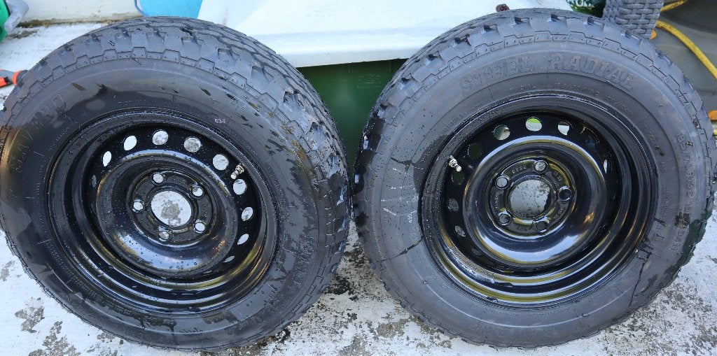 2 nw aanhangerwielen | 185/70R13C 106/104N | draag 950 kg, Ophalen, Nieuw
