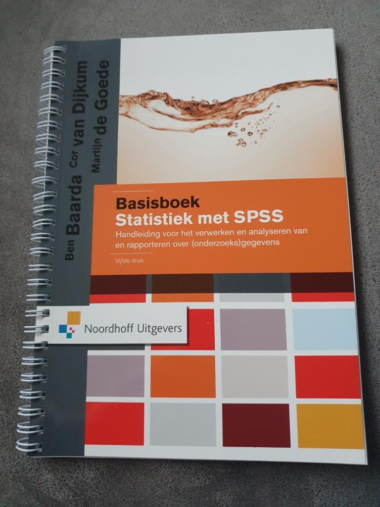 Cor van Dijkum - Basisboek statistiek met SPSS, Boeken, Studieboeken en Cursussen, Ophalen of Verzenden, Zo goed als nieuw, HBO
