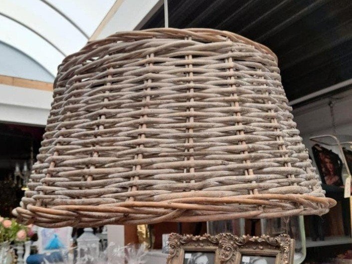 Mooie rieten hang lamp, Ophalen of Verzenden