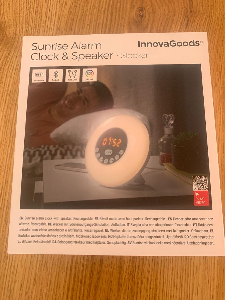 Sunrise Alarm Clock & Speaker, Witgoed en Apparatuur, Wekkers, Verzenden, Gebruikt, Digitaal