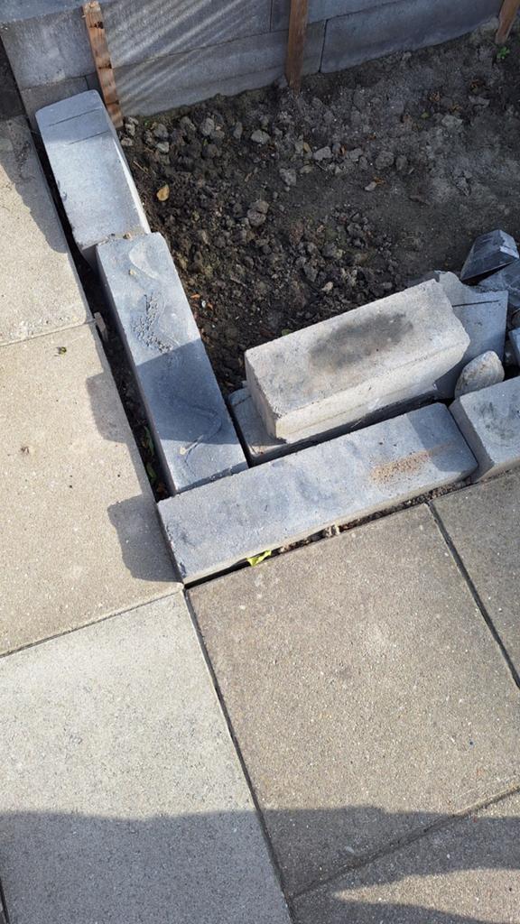 Gratis betonbanden/stapelblokken, Ophalen