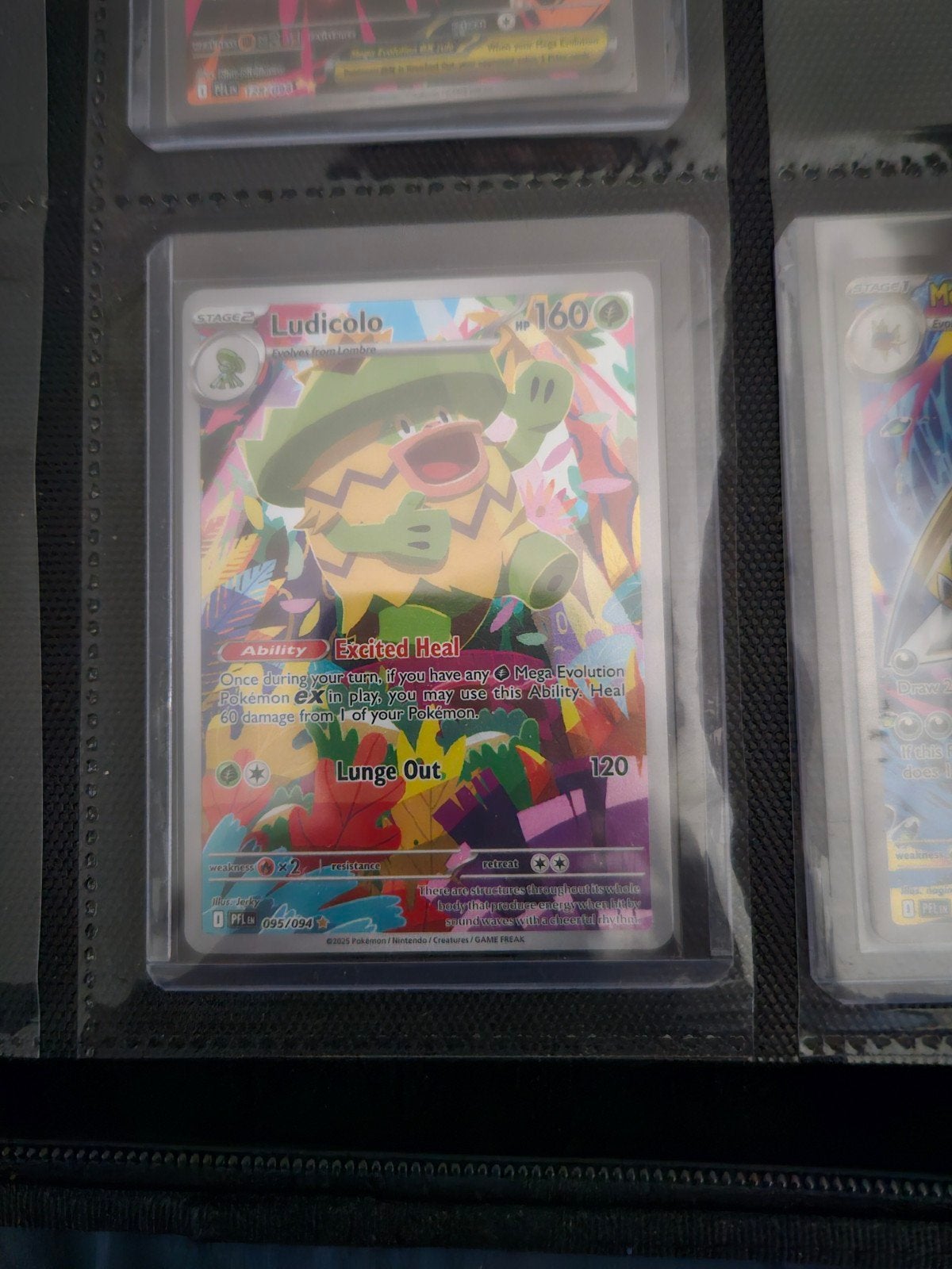 Pokemon Ludicolo 095/094 Phantasmal Flames, Ophalen of Verzenden, Zo goed als nieuw, Losse kaart, Foil