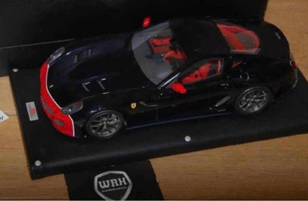 1:18 FERRARI 599 GTO blue pozzi MR models LTD 99 in box WRH, Verzenden, Zo goed als nieuw, Auto, Overige merken