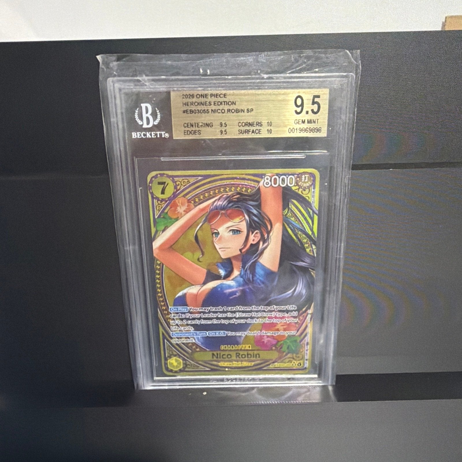 One Piece Nico Robin SP Beckett 9.5 Gem Mint  eb03-055, Ophalen of Verzenden, Zo goed als nieuw