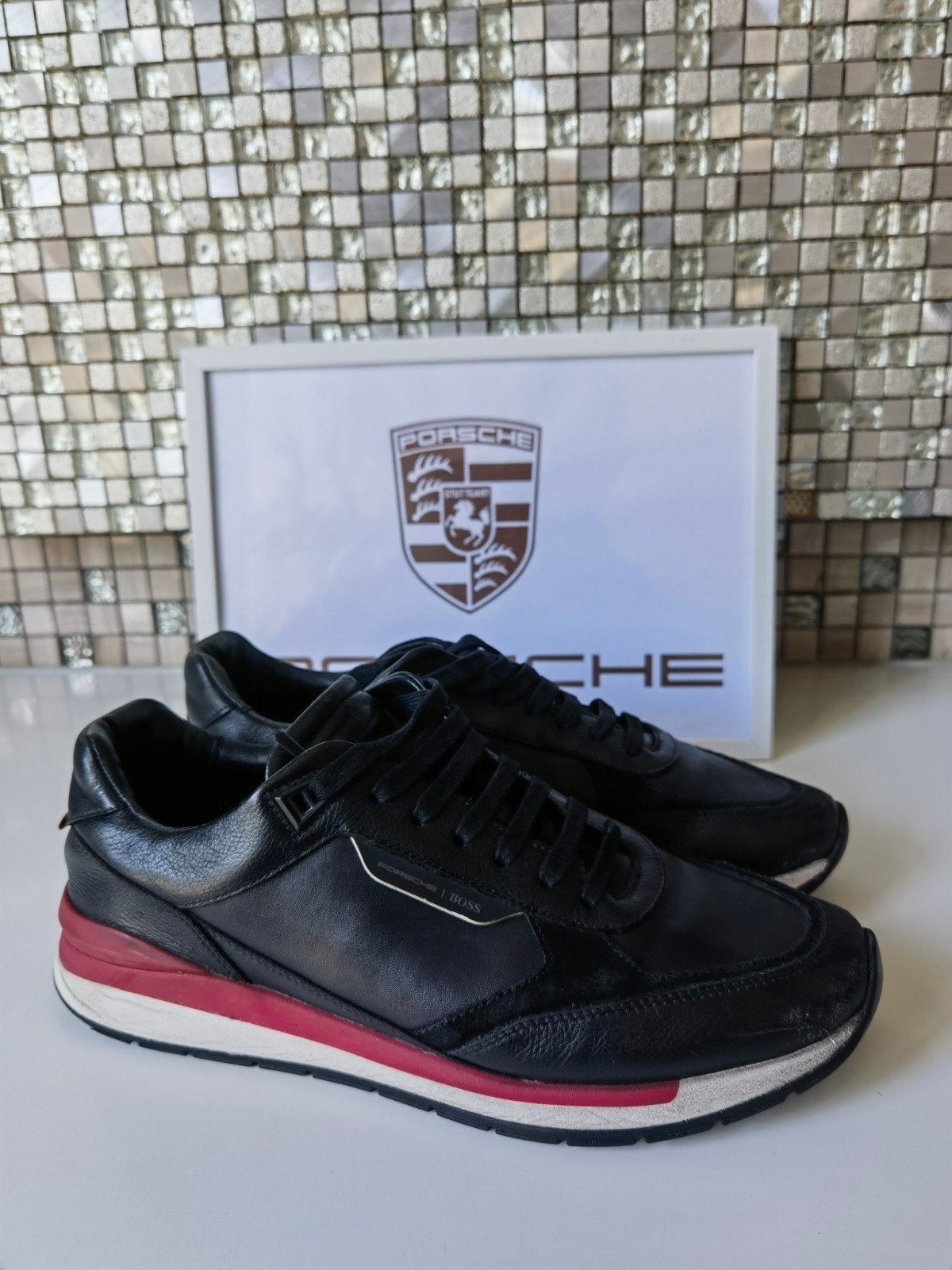 Origineel porsche x boss heren schoenen. #Porsche #hugo boss, Porsche x Boss, Zwart, Ophalen of Verzenden, Zo goed als nieuw