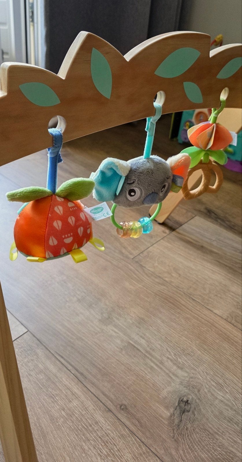 Houten babygym met speeltjes, Ophalen, Zo goed als nieuw, Babygym