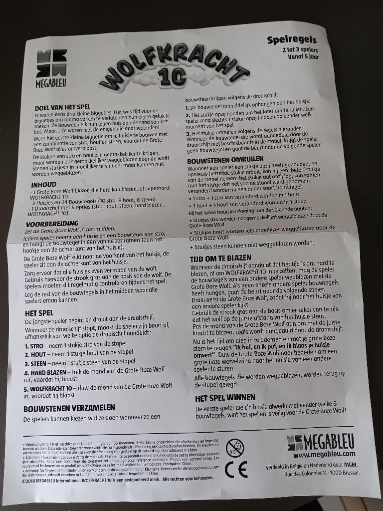 Wolfkracht 10 kinderspel Megableu, Hobby en Vrije tijd, Gezelschapsspellen | Bordspellen, Een of twee spelers, Ophalen of Verzenden