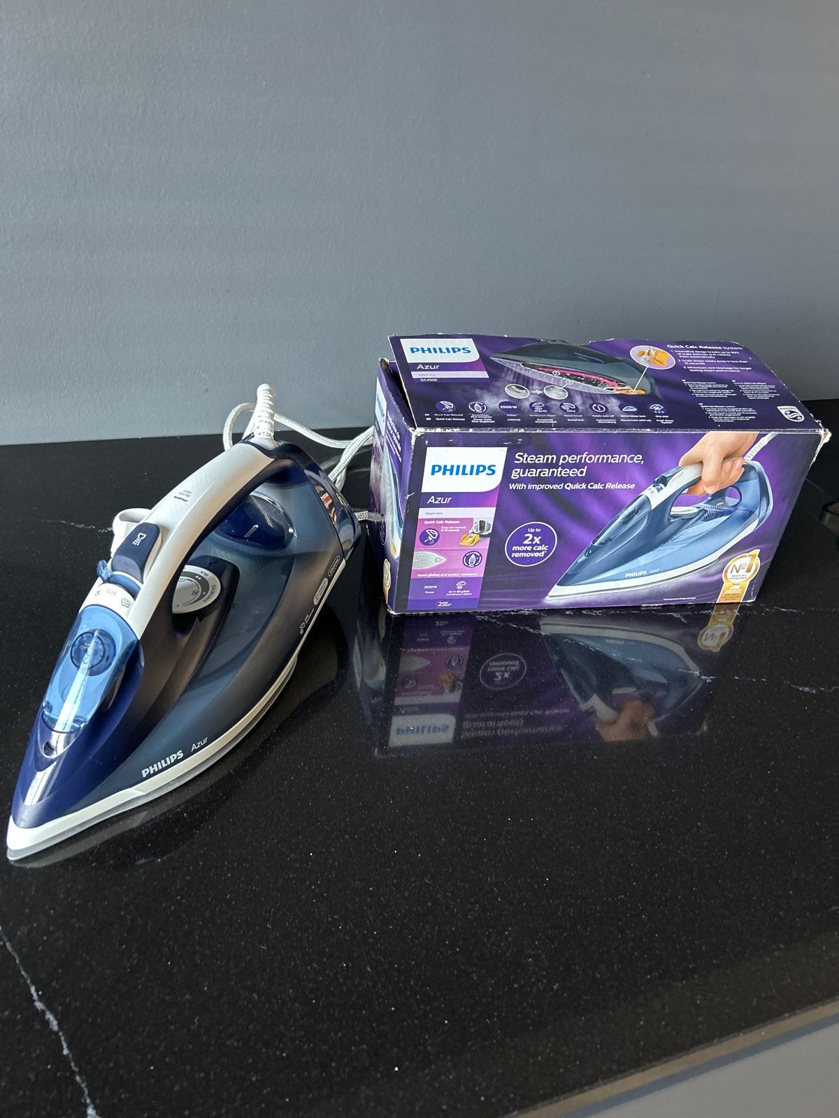 Philips Azur Stoomstrijkijzer GC4556 - Z.G.A.N., Ophalen of Verzenden, Zo goed als nieuw, Strijkijzer met snoer