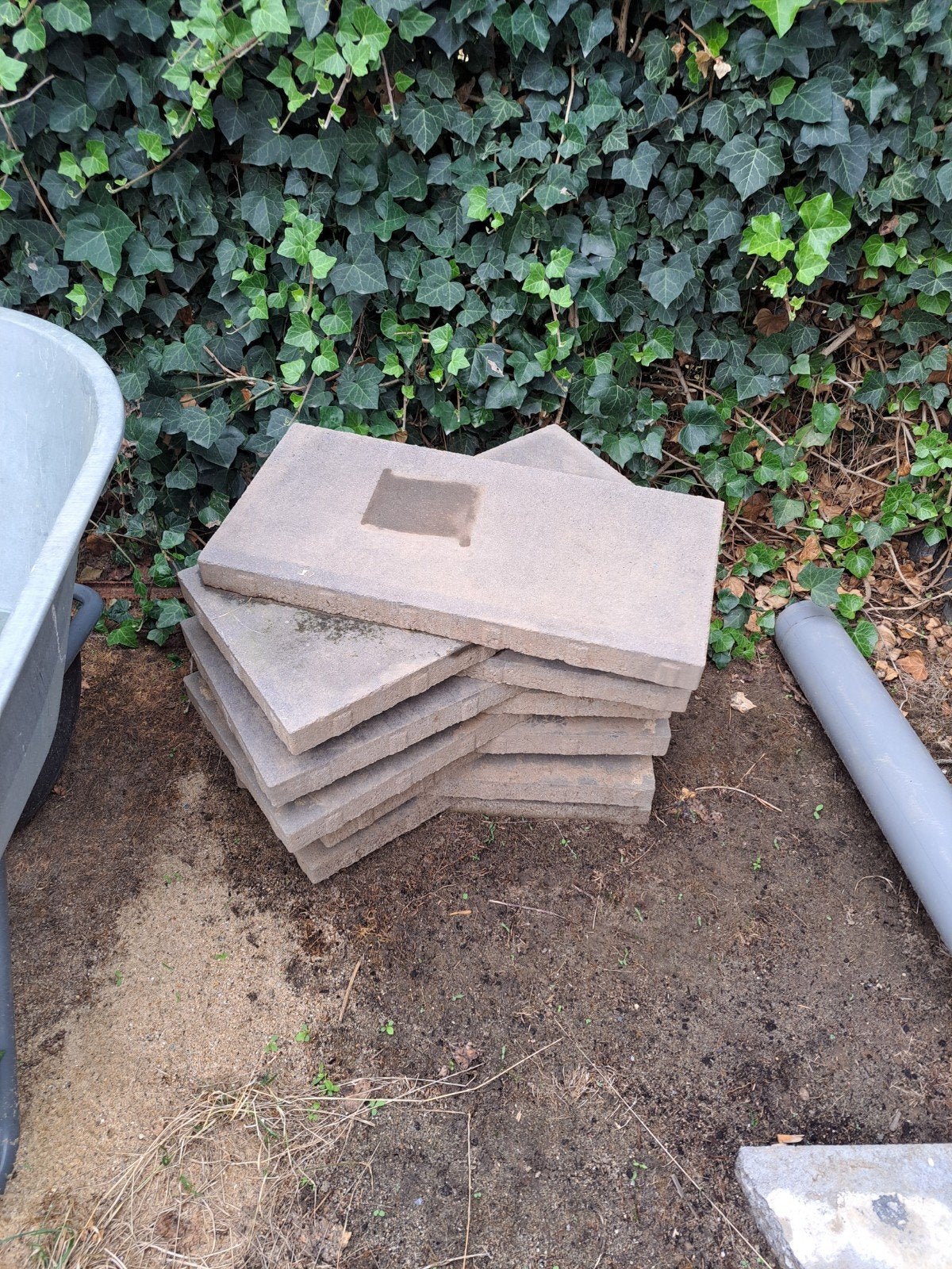 22x 60x30 en 4x 60x60, Tuin en Terras, Ophalen, Gebruikt, 5 tot 10 m², Beton