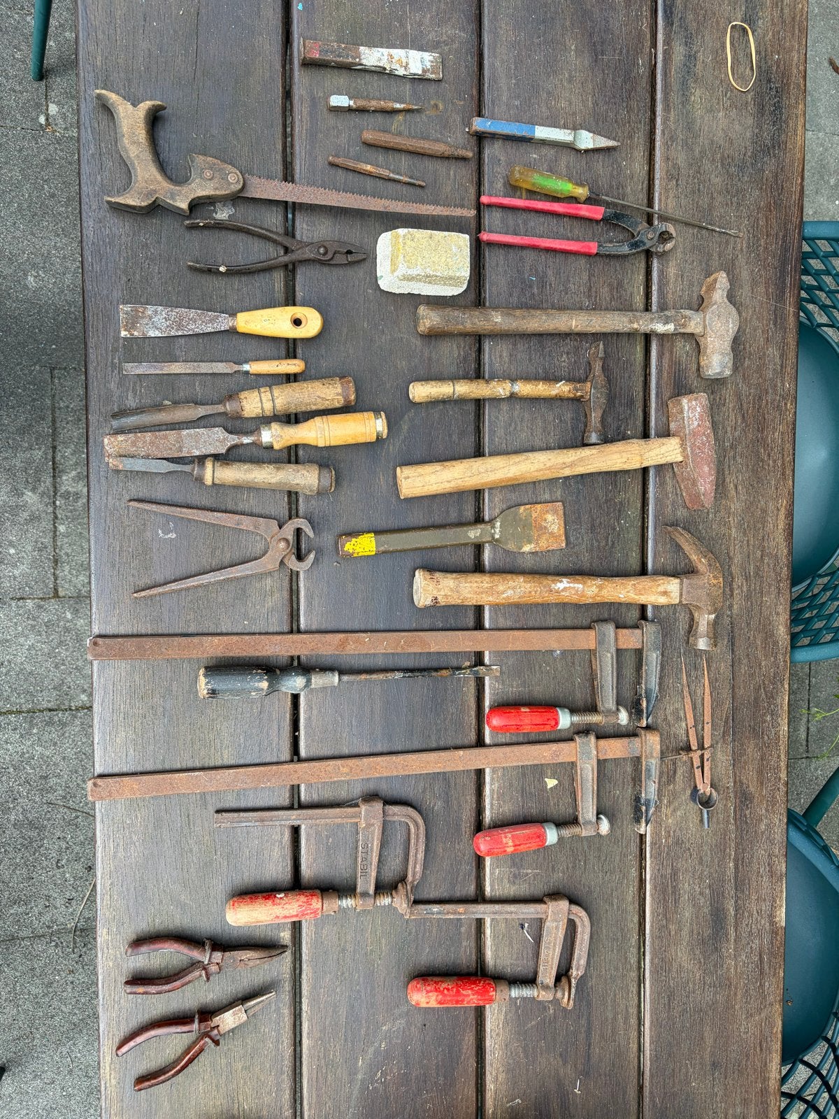 Gereedschap van scheepsbouwer - Oude handgereedschappen, Ophalen of Verzenden, Gebruikt