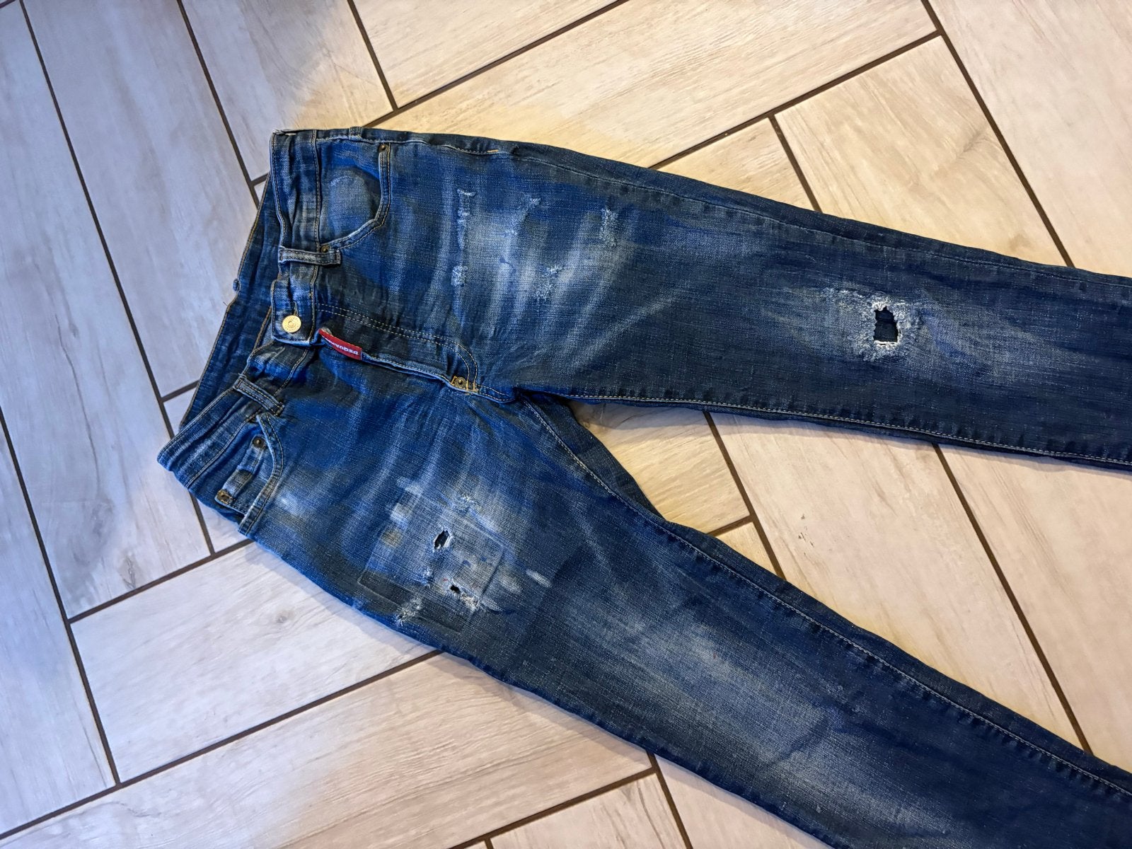 Orginele Dsquared2 jeans - Maat 42 - Zo goed als nieuw, Ophalen of Verzenden, Zo goed als nieuw, Blauw, W32 (confectie 46) of kleiner