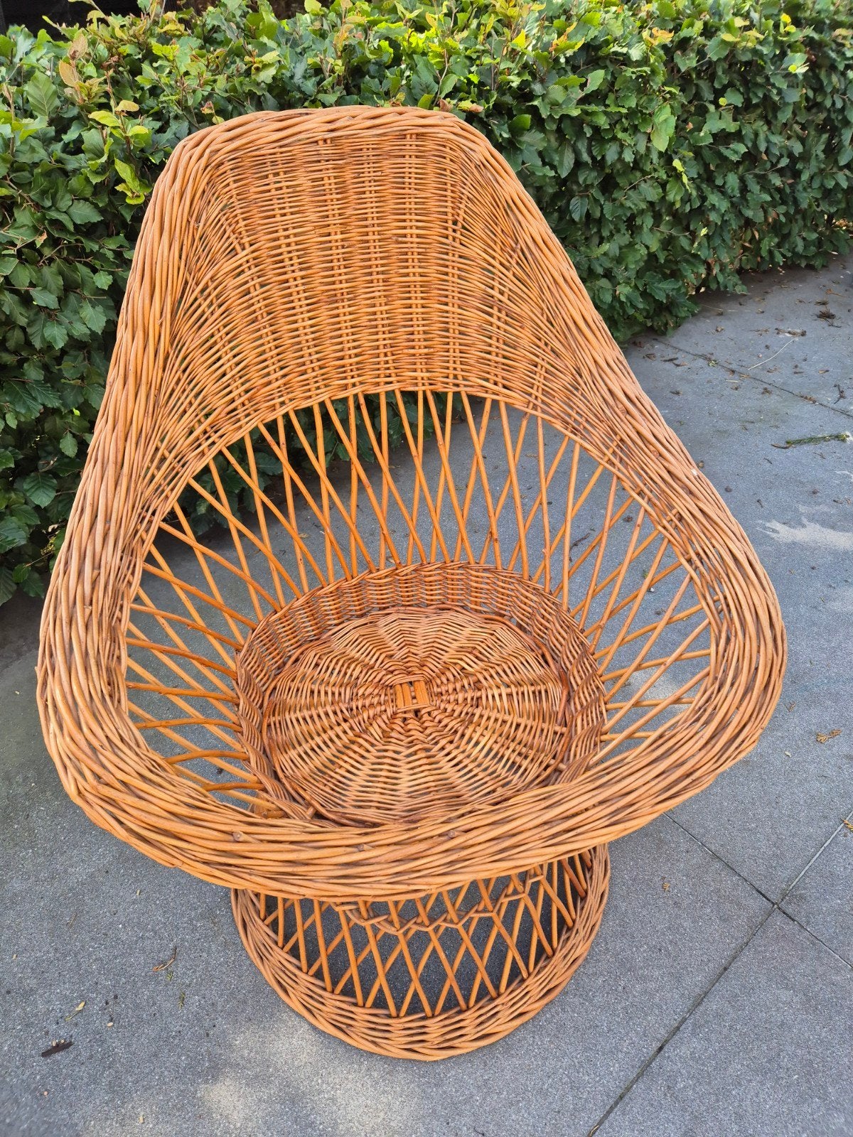 retro rotan / rieten stoel, Ophalen, Bruin, Bohemian, vintage, Riet of Rotan