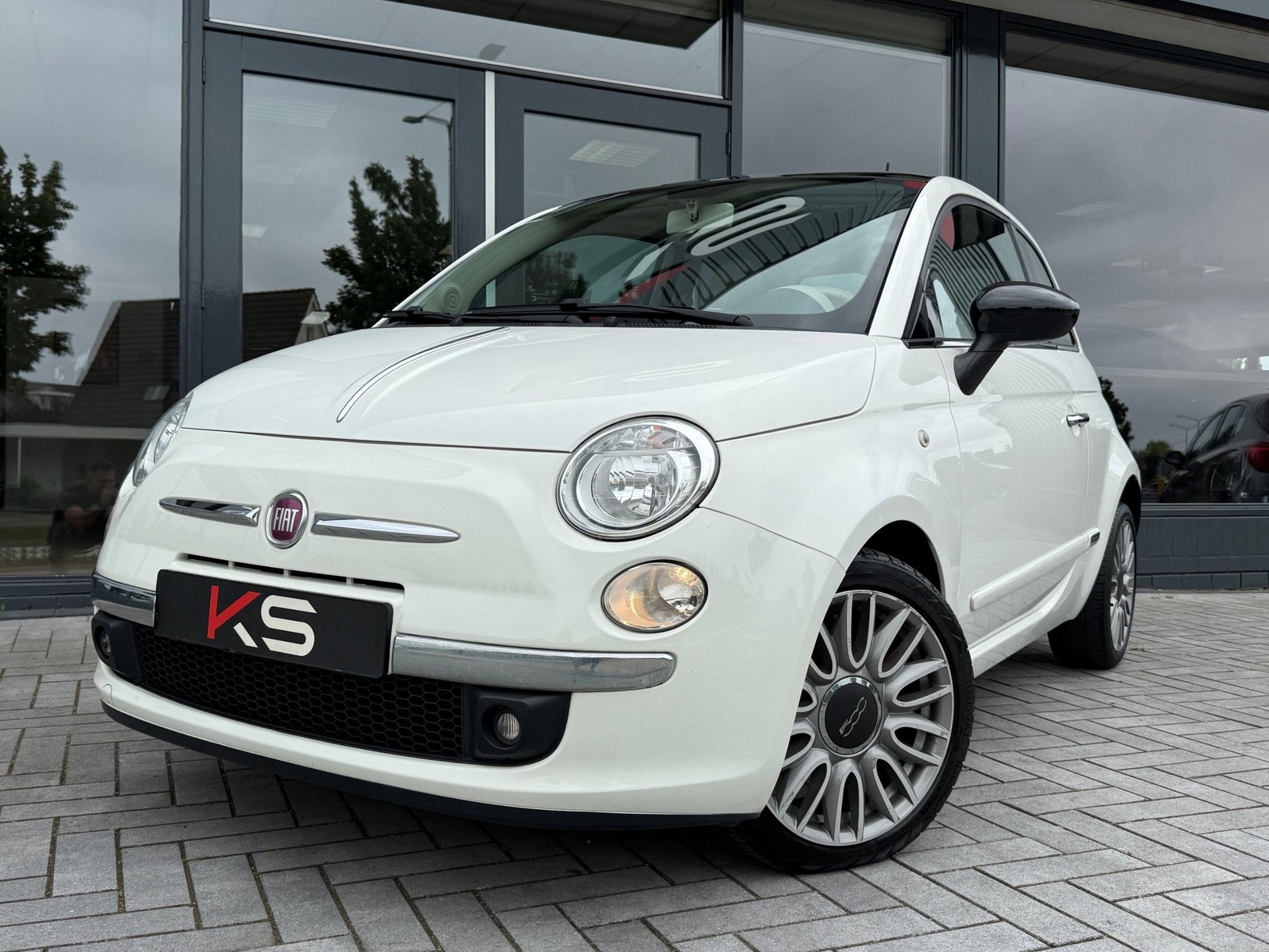Fiat 500 1.2 Cult Pano Digital Climate Leder Pdc, Auto's, Fiat, Gebruikt, 1242 cc, 4 cilinders, 840 kg