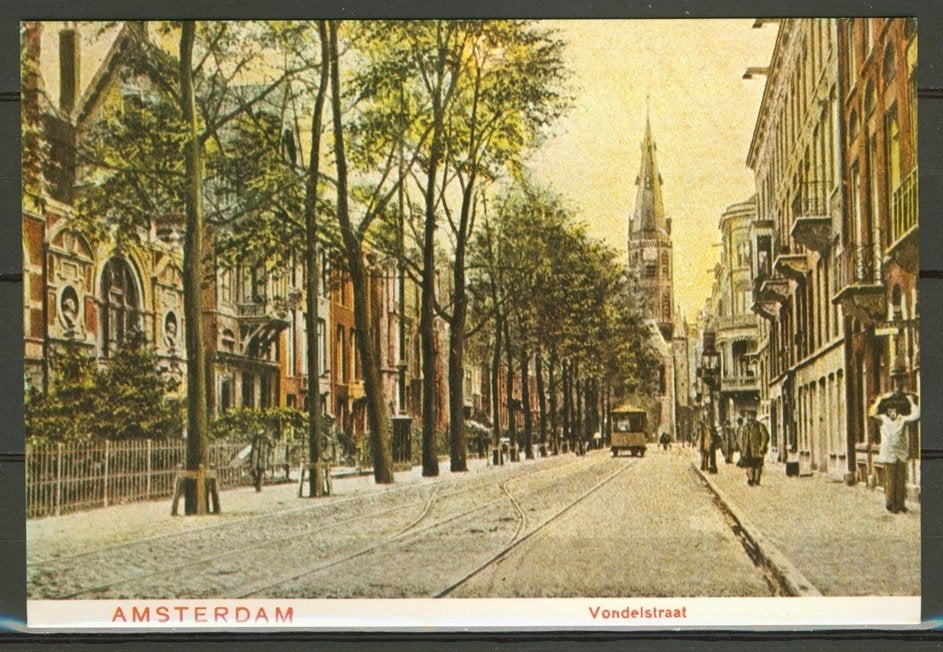 Amsterdam Vondelstraat Mooie Oude Ansichtkaart a-78 jdu, Verzamelen, Ophalen of Verzenden, 1960 tot 1980, Ongelopen, Noord-Holland