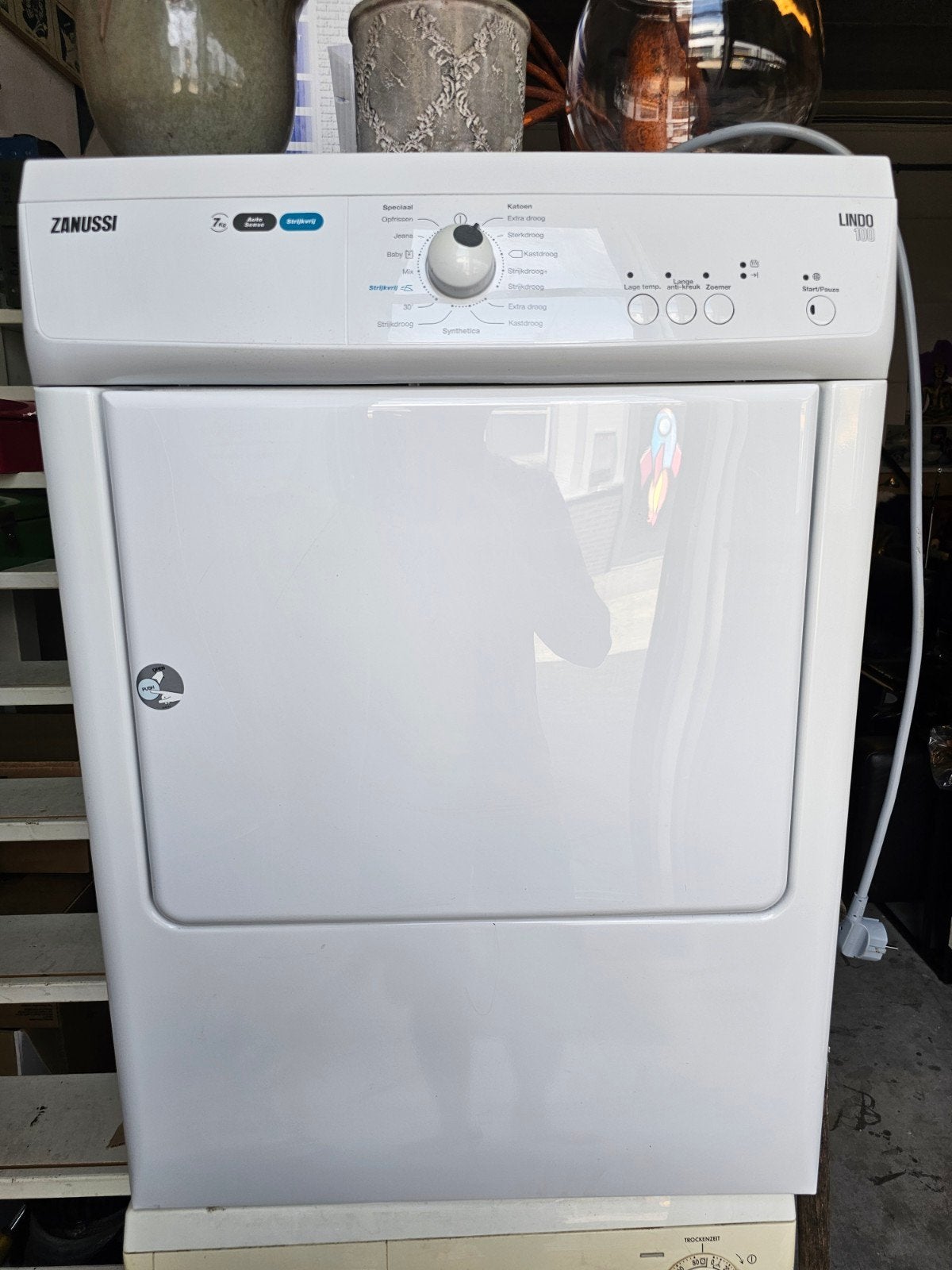 Zanussi Lindo 100 wasdroger 7KG, Ophalen, 6 tot 8 kg, Gebruikt, .