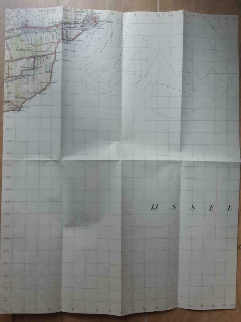 020W / Enkhuizen  stafkaart uit 1933, Ophalen of Verzenden, 1800 tot 2000, Landkaart, Zo goed als nieuw
