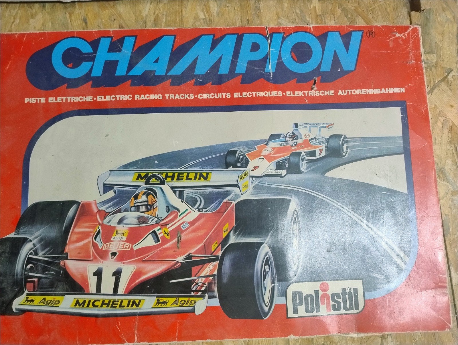 Polistil Champion Racebaan met 2 auto's en controllers, Overige merken, Ophalen of Verzenden, Elektrisch, Racebaan