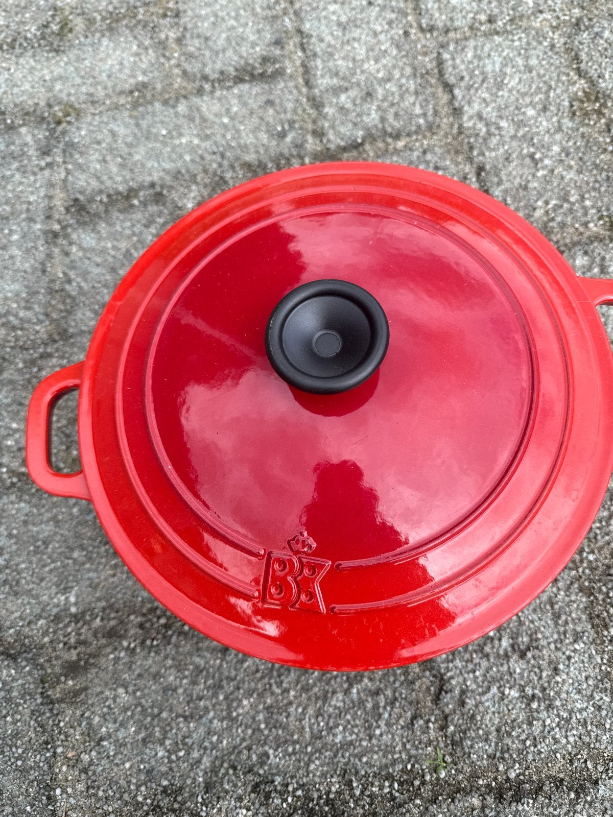 BK Gietijzeren Braadpan Rood - Gebruikt, Ophalen, Gebruikt, Gietijzer, Koekenpan of Braadpan