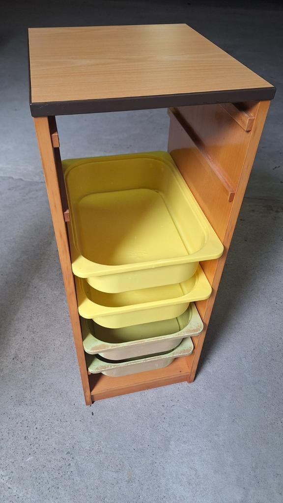 Houten kastje met opberglades 34x40x90 cm, Ophalen, Kunststof, Gebruikt, 50 tot 100 cm