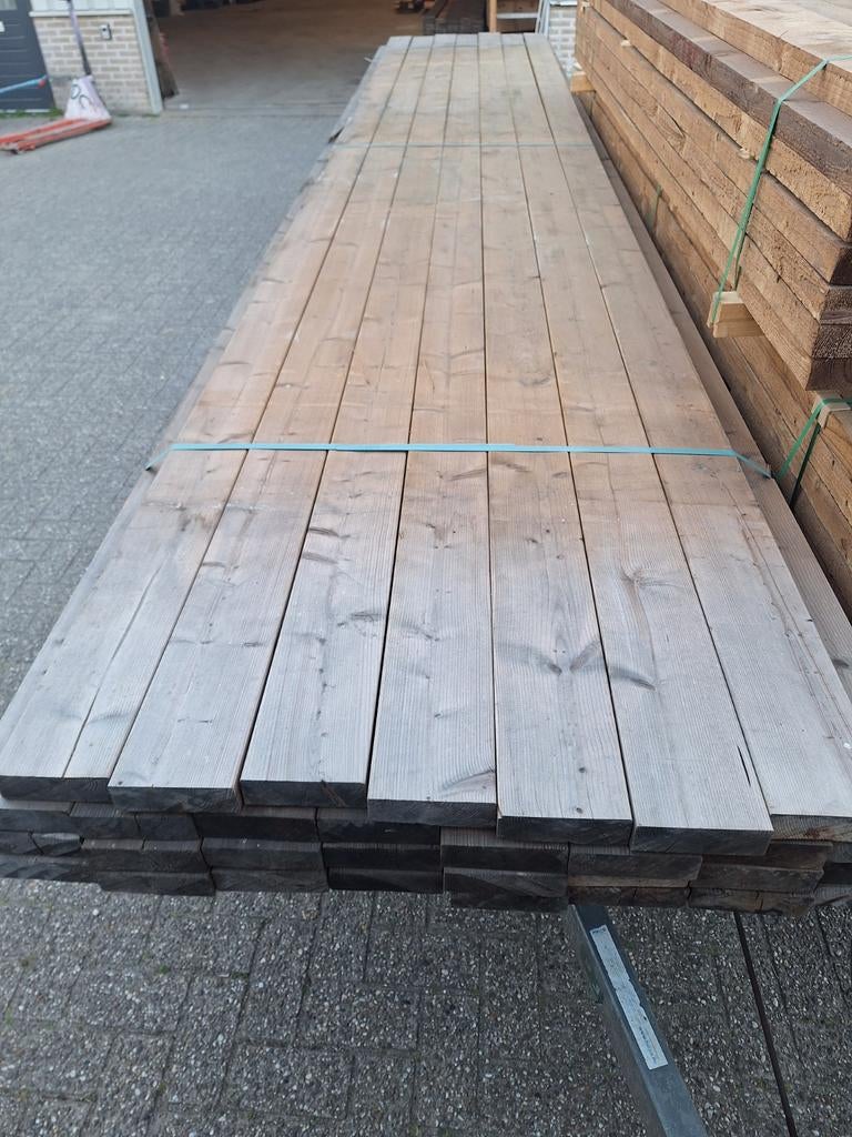 Vuren board thermisch gemodificeerd  geschaafd 45x130 mm, Tuin en Terras, Palen, Balken en Planken, Ophalen, Nieuw, 250 cm of meer