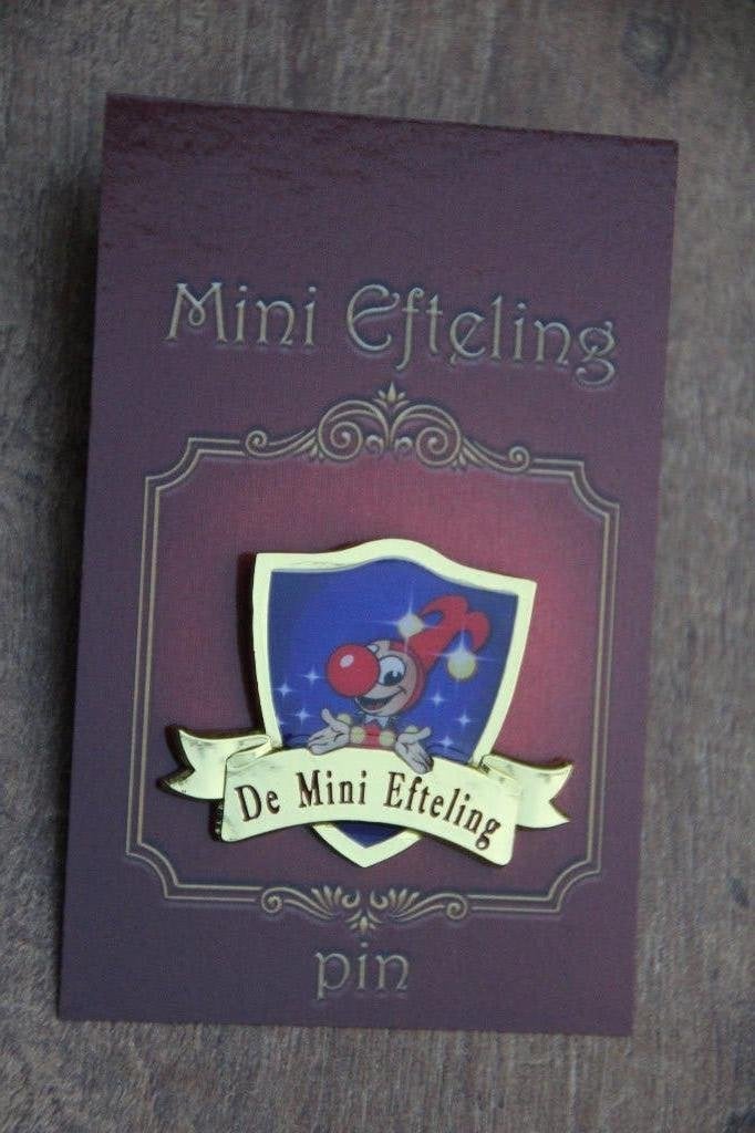 efteling pin  de mini Efteling schild blauw, Ophalen of Verzenden, Zo goed als nieuw, Button of Speldje