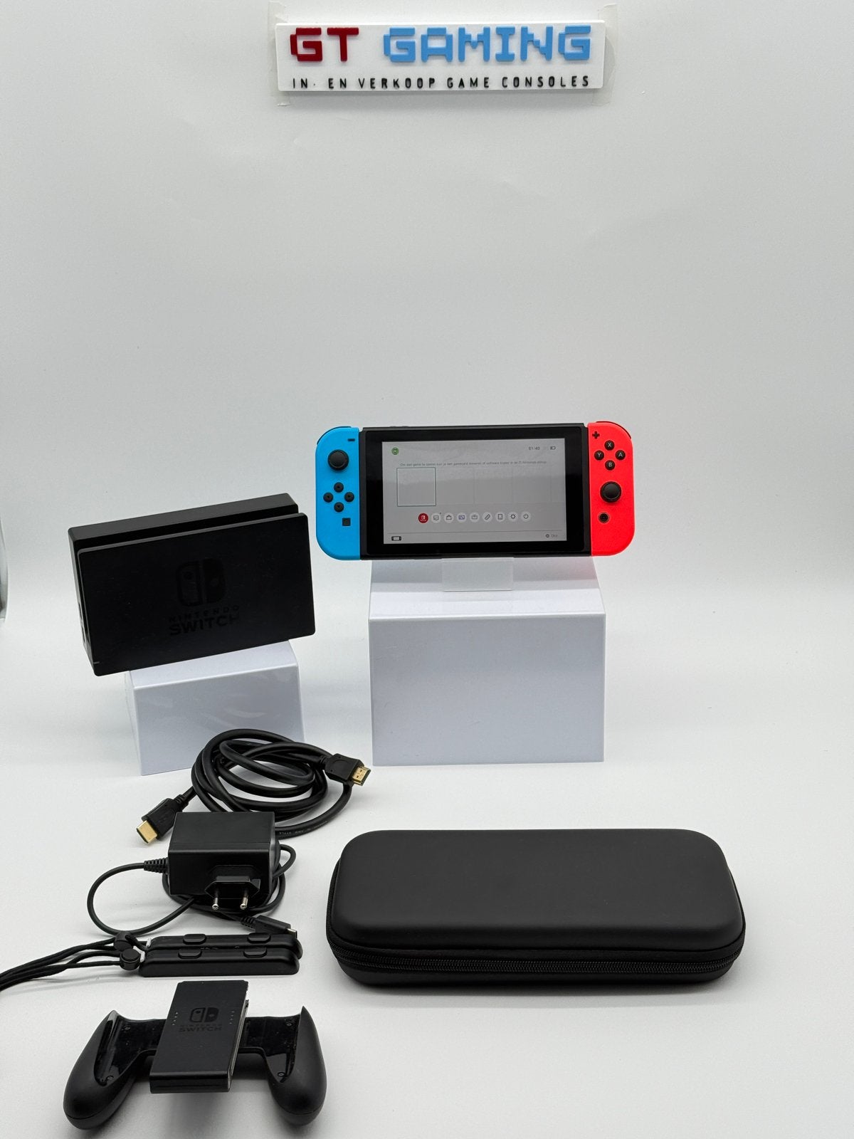 NINTENDO SWITCH NIEUW MODEL 2023 V2 LANGE ACCU DUUR+TASJE, Met 2 controllers, Ophalen of Verzenden, Zo goed als nieuw, Met harde schijf