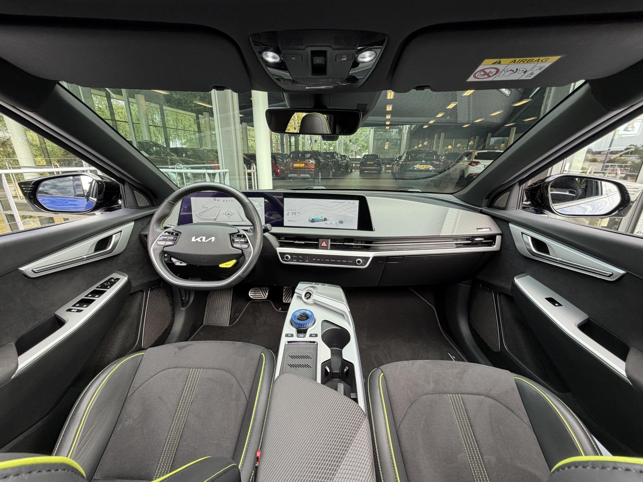 Kia EV6 GT AWD 77.4 kWh 585PK | SOH 94,7% | Panoramadak | Me, Auto's, Blauw, Alcantara, 2100 kg, Origineel Nederlands