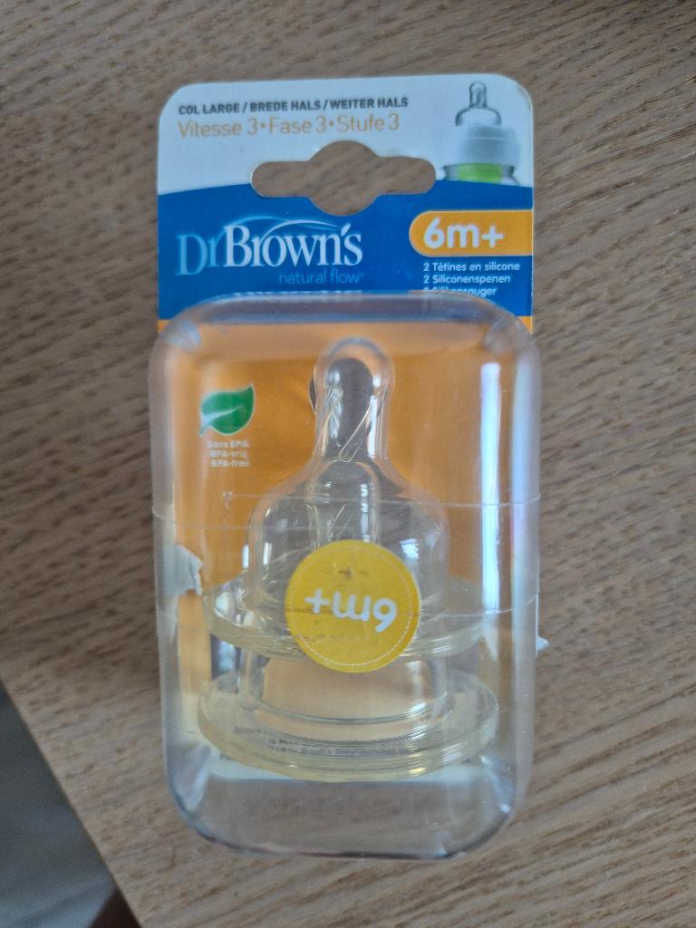 Dr Browns speen 6m+ voor fles, Ophalen, Zo goed als nieuw, Overige typen