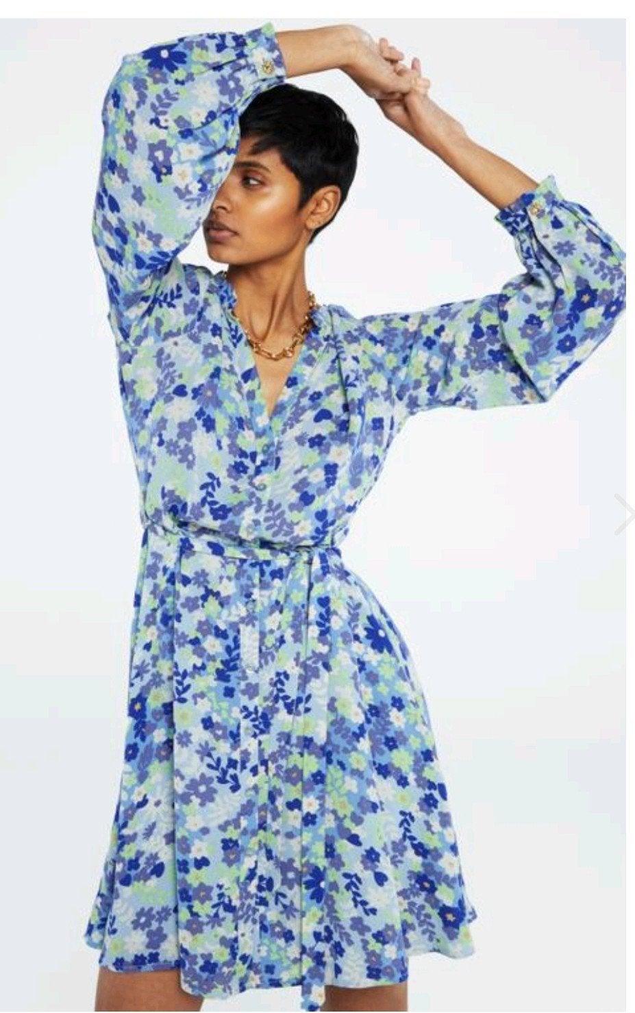 Fabienne Chapot Dorien Frill jurk maat 40 *nieuw *, Maat 38/40 (M), Blauw, Nieuw, Ophalen of Verzenden