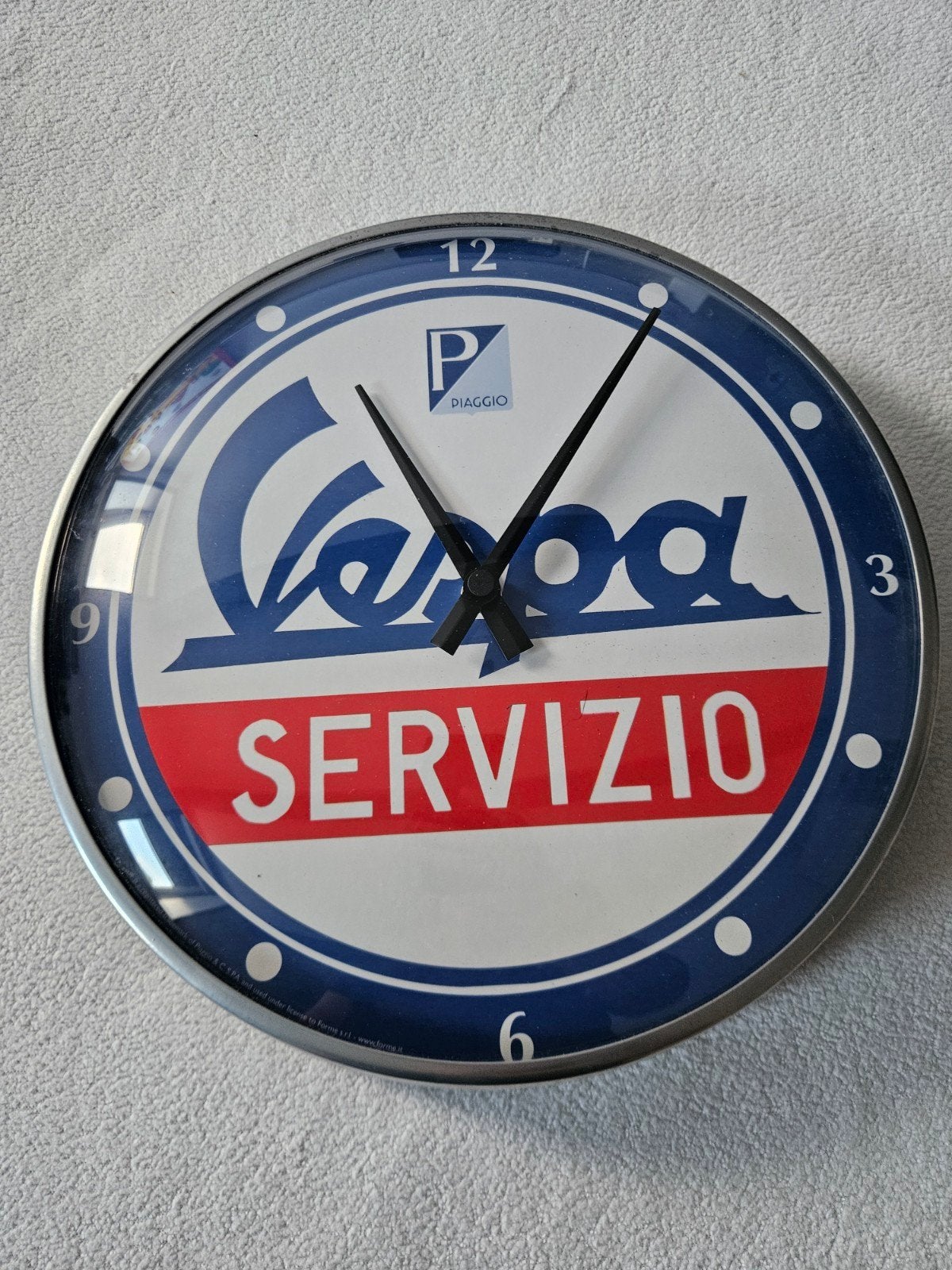 Vespa Piaggio Servizio wandklok, Ophalen, Wit, Analoog, Overige merken