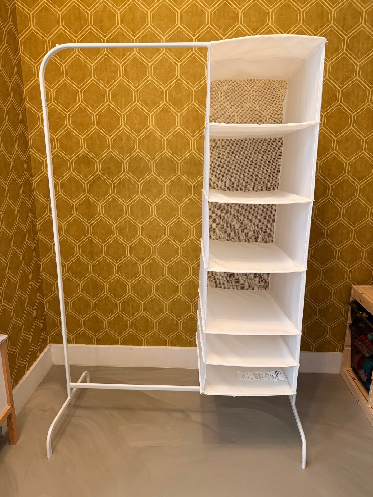 Ikea kledingrek met opberger, Ophalen, Gebruikt