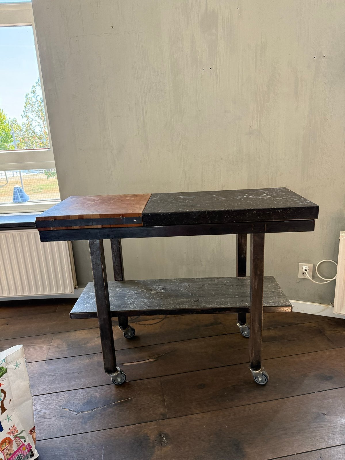 Prachtige werkbank / buitenkeuken - Gratis af te halen, Ophalen, Zwart, Metaal, Overige typen