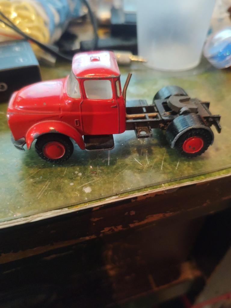 Vintage DAF Torpedo Vrachtwagen Model - Rood, Ophalen, Gebruikt