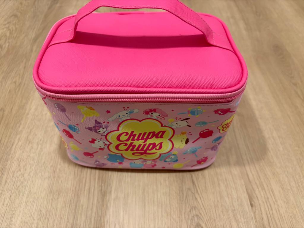 Roze Chupa Chups beautycase met Hello Kitty, Softcase, Nieuw, Ophalen of Verzenden, Met spiegeltje(s)