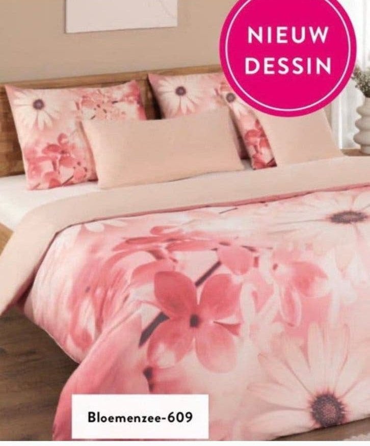 Optidee Optisamt beddengoed set bloemen 140x200 nieuw, Dekbedovertrek, Nieuw, Ophalen of Verzenden, Anti-allergisch