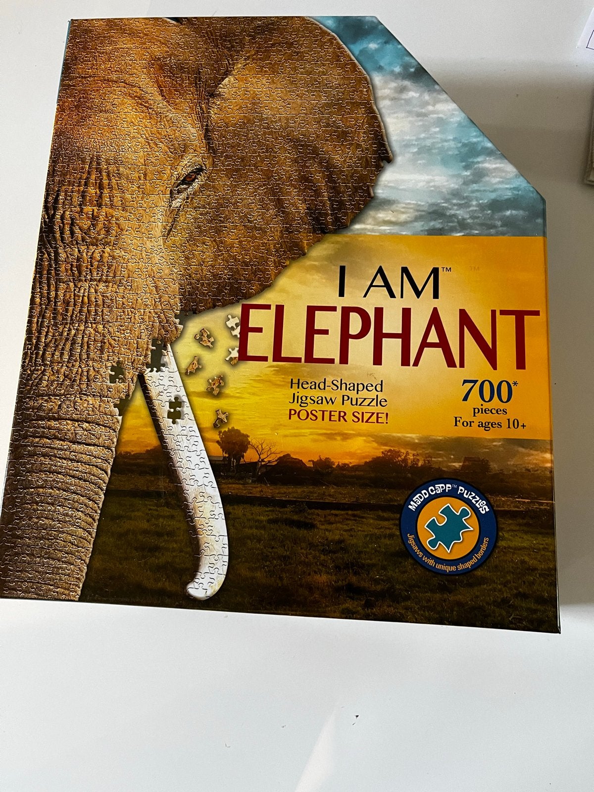 I AM Elephant Legpuzzel 700 Stukjes - Hoofdvormig, Ophalen, 500 t/m 1500 stukjes, Gebruikt, Legpuzzel