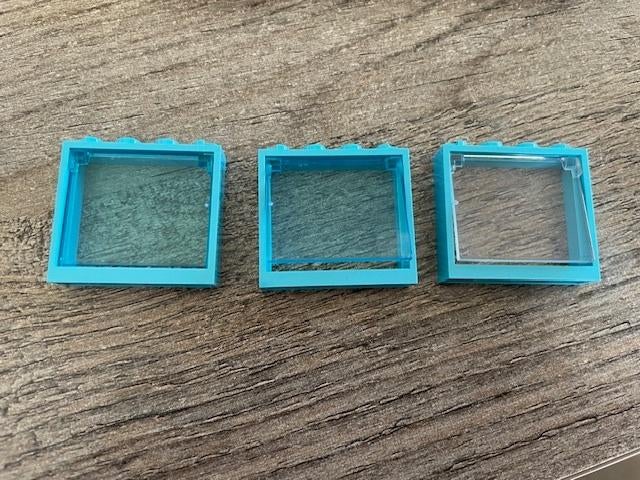 lego kozijnen licht blauwe 1x4x3 met open slaande ramen (6), Ophalen of Verzenden, Nieuw, MOC (eigen creatie), Lego
