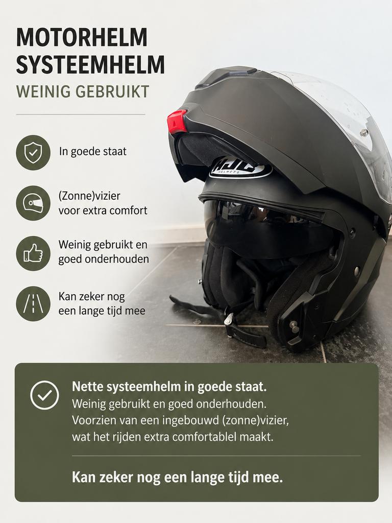 HJC Systeemhelm - Weinig gebruikt, goede staat, Ophalen, Tweedehands, Systeemhelm, HJC