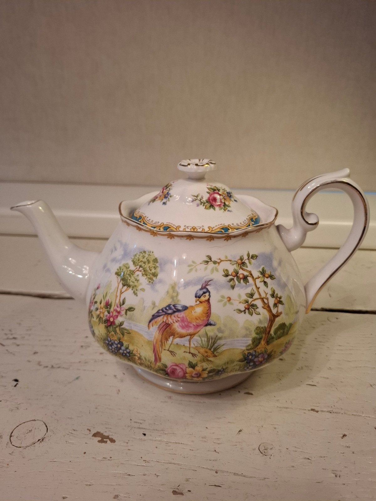 Royal Albert Chelsea Bird Theepot - Bone China, Ophalen of Verzenden