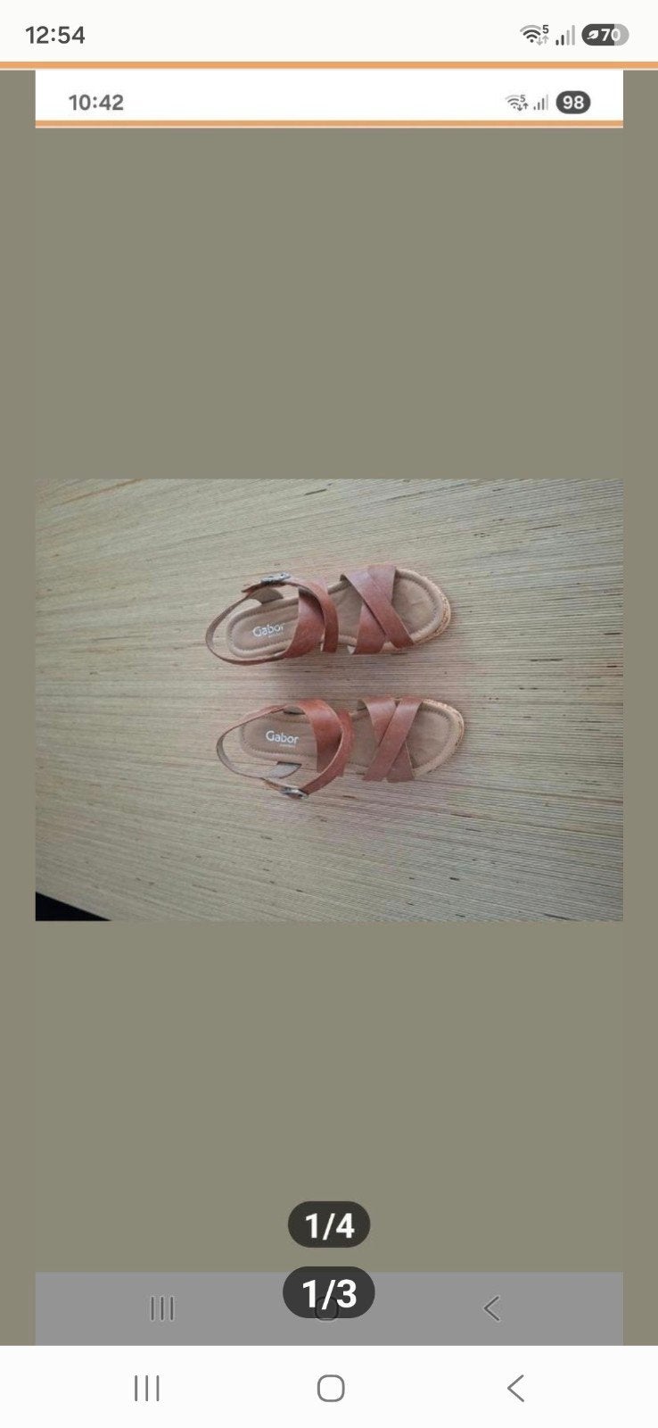 Nieuwe Gabor comfort sandalen cognac maat 7.5, Bruin, Verzenden, Gabor, Nieuw